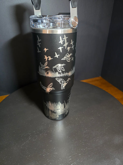30oz Insulated Stainless Steel Tumbler – Laser-Engraved Hunting outdoors Design, Double-Wall Vacuum Sealed, Powder-Coated Finish