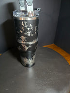 30oz Insulated Stainless Steel Tumbler – Laser-Engraved Hunting outdoors Design, Double-Wall Vacuum Sealed, Powder-Coated Finish
